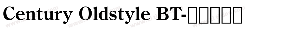 Century Oldstyle BT字体转换
